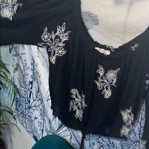 Size large black off the shoulder top